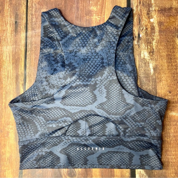 All Fenix Sports Bra. Blue snake print. Size large. - Picture 2 of 4